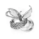 Even ring finger  tattoo design idea