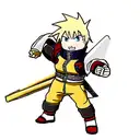 gundam naruto sleeve tattoo design idea