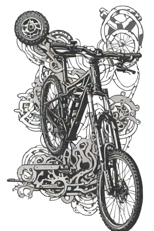 mtb bike tattoo design idea