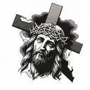 Jesus cross tattoo design idea