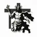 Jesus cross tattoo design idea