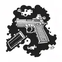 m16 tattoo design idea