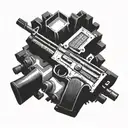 m16 tattoo design idea