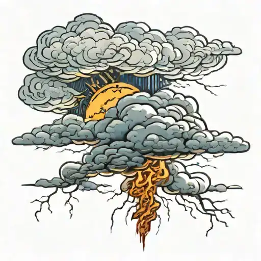 storm clouds  tattoo design idea