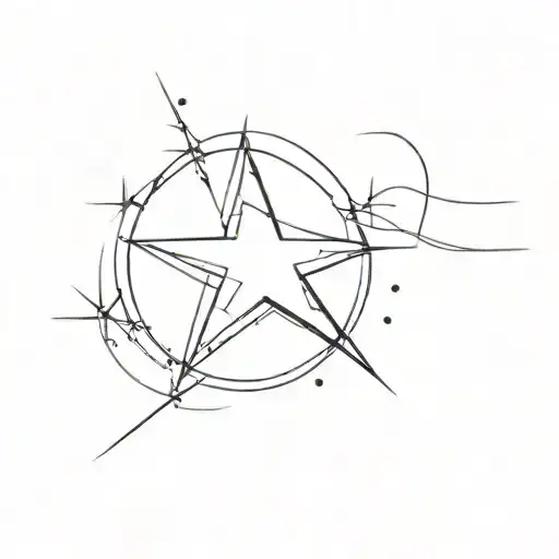 Northstar on bicep tattoo length 20cm width 10cm tattoo design idea