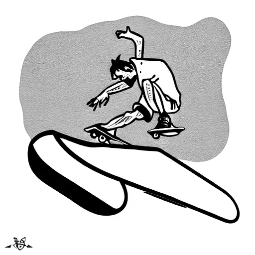 skateboard tattoo design idea