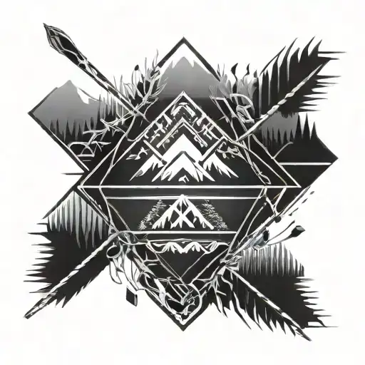 ski tattoo design idea