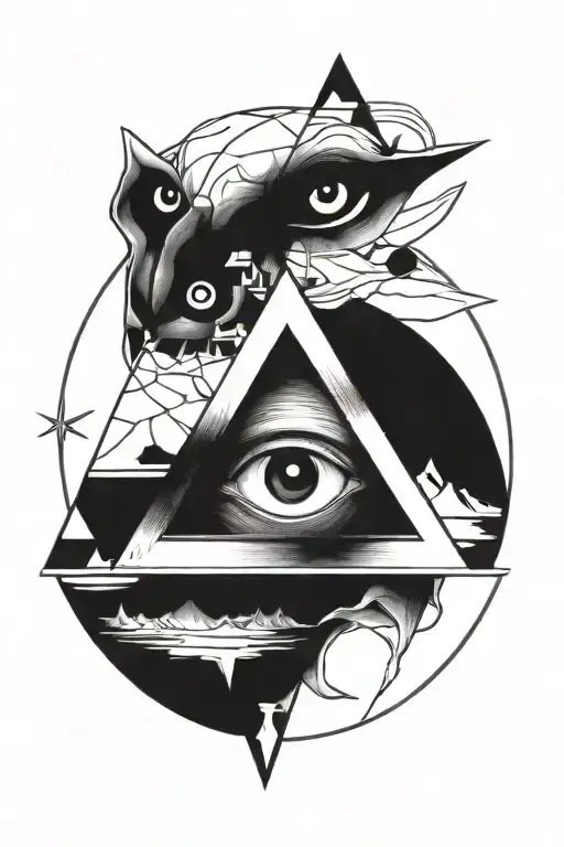 All seeing eye tattoo design idea