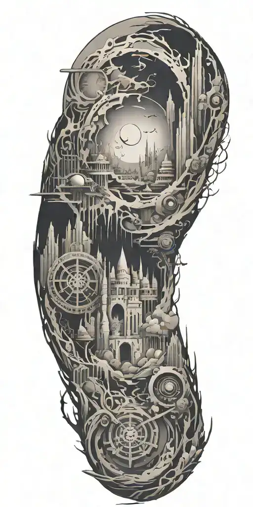 negative space themed tattoo tattoo design idea