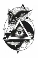 All seeing eye tattoo design idea