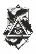 All seeing eye tattoo design idea