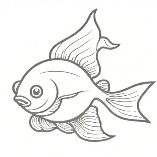 goldfish tattoo design idea