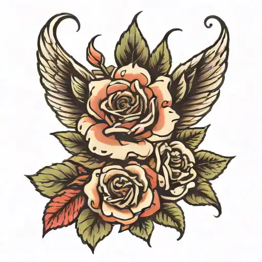 traditional tattoo dedicated for my daughter named olivia rose  tattoo design idea