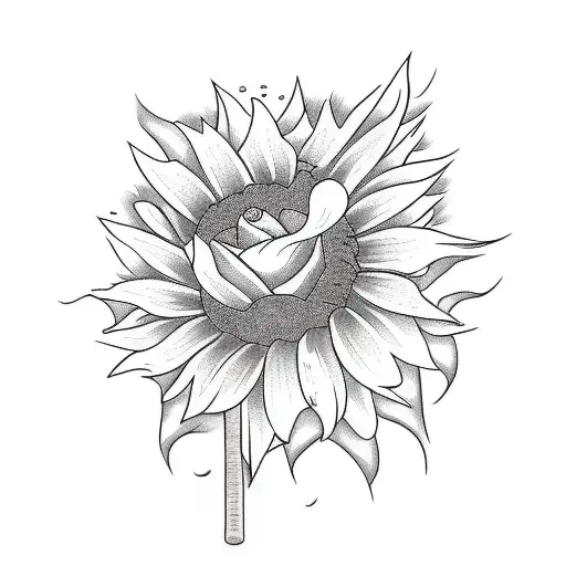 manly rose sunflower tattoo  tattoo design idea