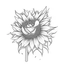 manly rose sunflower tattoo  tattoo design idea