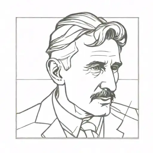 Nicola tesla tattoo design idea