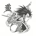 bleach anime tattoo design idea