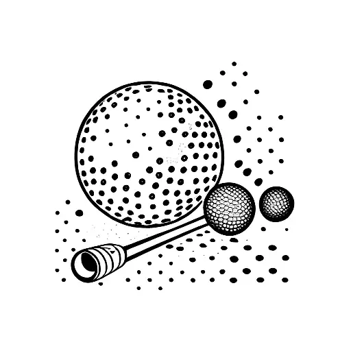 Golf ball and swimming goggles tattoo design idea