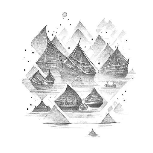 Burn the boats  tattoo design idea