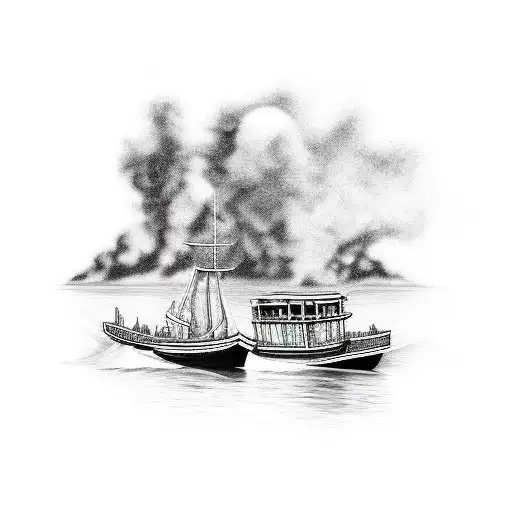 Burn the boats  tattoo design idea