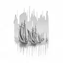 Burn the boats  tattoo design idea