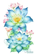word nankurunaisa with lotus flowers tattoo design idea