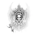 arcangel michael tattoo design idea