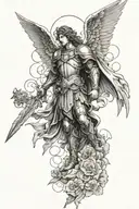Archangel Michael tattoo design idea