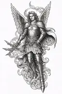 Archangel Michael tattoo design idea