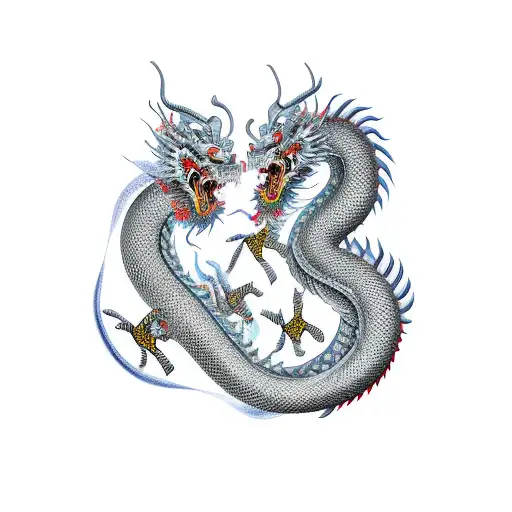 Chinese Dragon Taurus  tattoo design idea