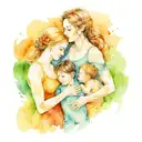 mother's love for her sons tattoo design idea