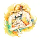 mother's love for her sons tattoo design idea