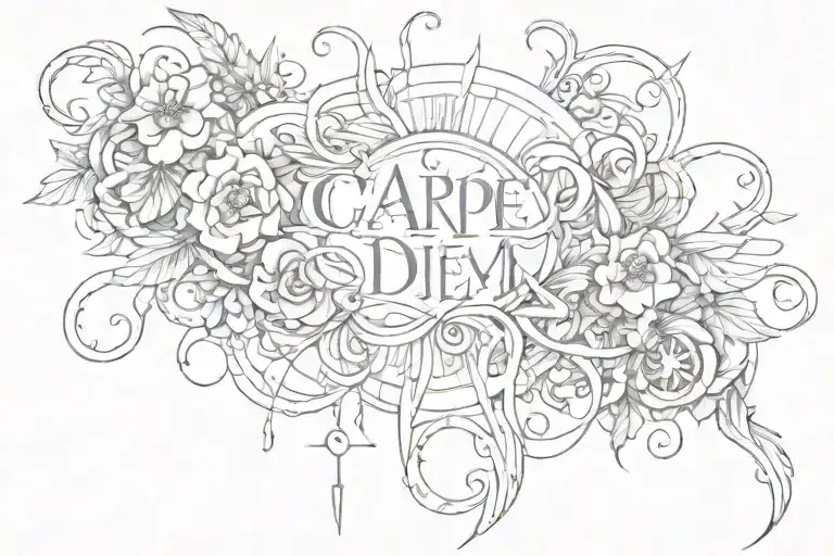 Carpe diem cras tattoo design idea