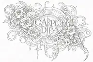 Carpe diem cras tattoo design idea