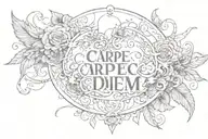 Carpe diem cras tattoo design idea