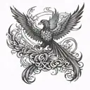 phoenix, Sagittarius, Ukraine  tattoo design idea