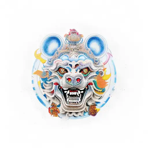 Foo Dog tattoo design idea