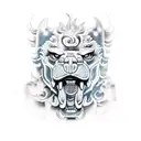 Foo Dog tattoo design idea