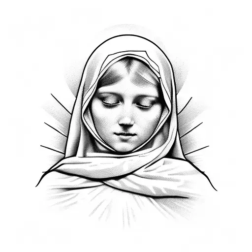 virgin mary tattoo design idea