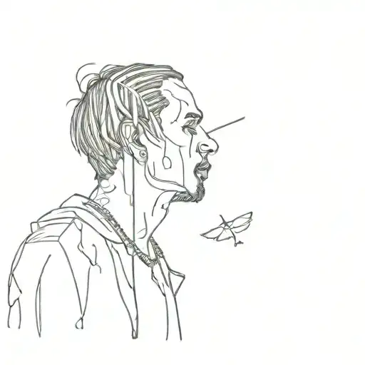 stargazing travis scott tattoo design idea