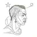 stargazing travis scott tattoo design idea