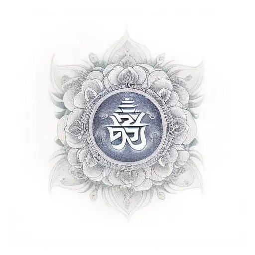 om mani padme hum tattoo design idea