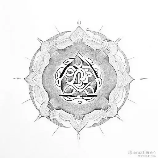 om mani padme hum tattoo design idea