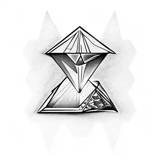 Diamond on top of a pyramid  tattoo design idea
