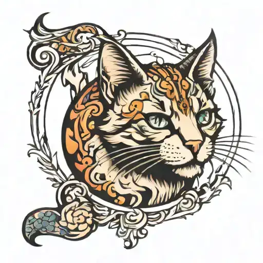 meow tattoo design idea