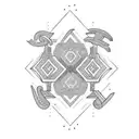 Greek patterns tattoo design idea