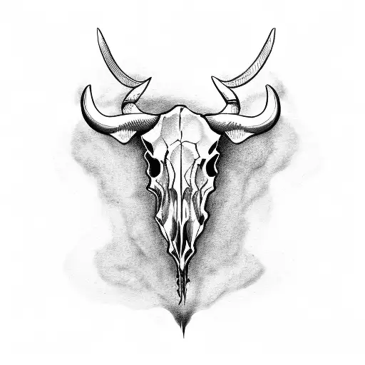 Bull Skull tattoo design idea