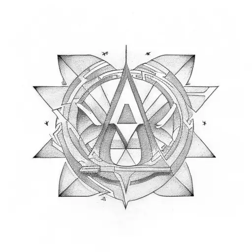 alpha omega tattoo design idea