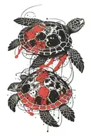 galactic sea turtle tattoo design idea