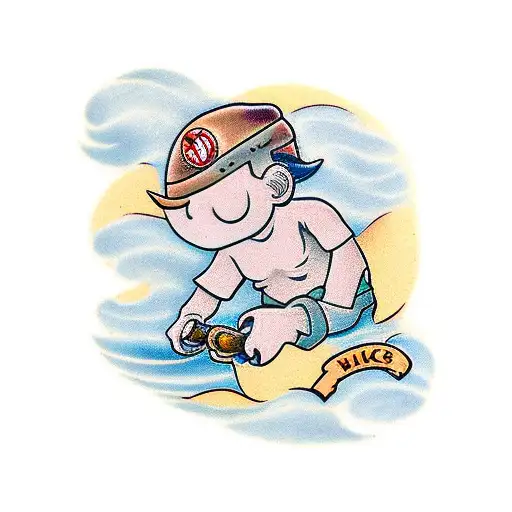 "Evan" and "Jack" kids blocks tattoo design idea